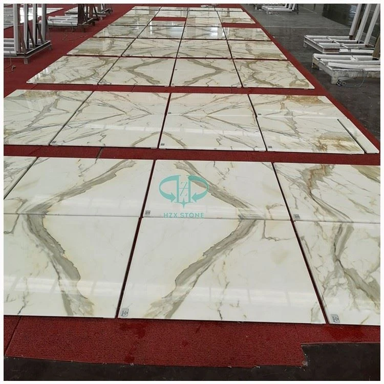 Gold Calacatta Marble Flooring Tiles