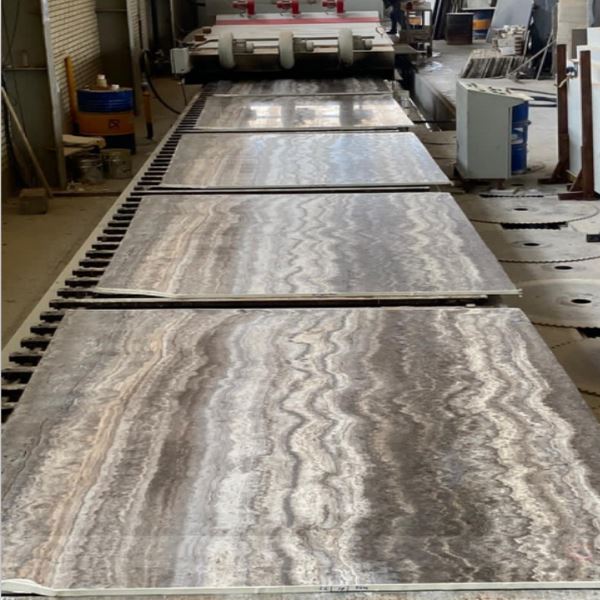 Silver Grey Travertine Slab