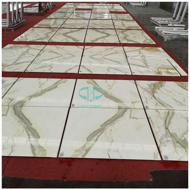 Gold Calacatta Marble Flooring Tiles
