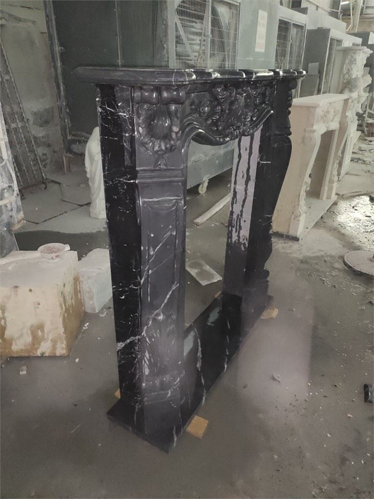 stone fireplace